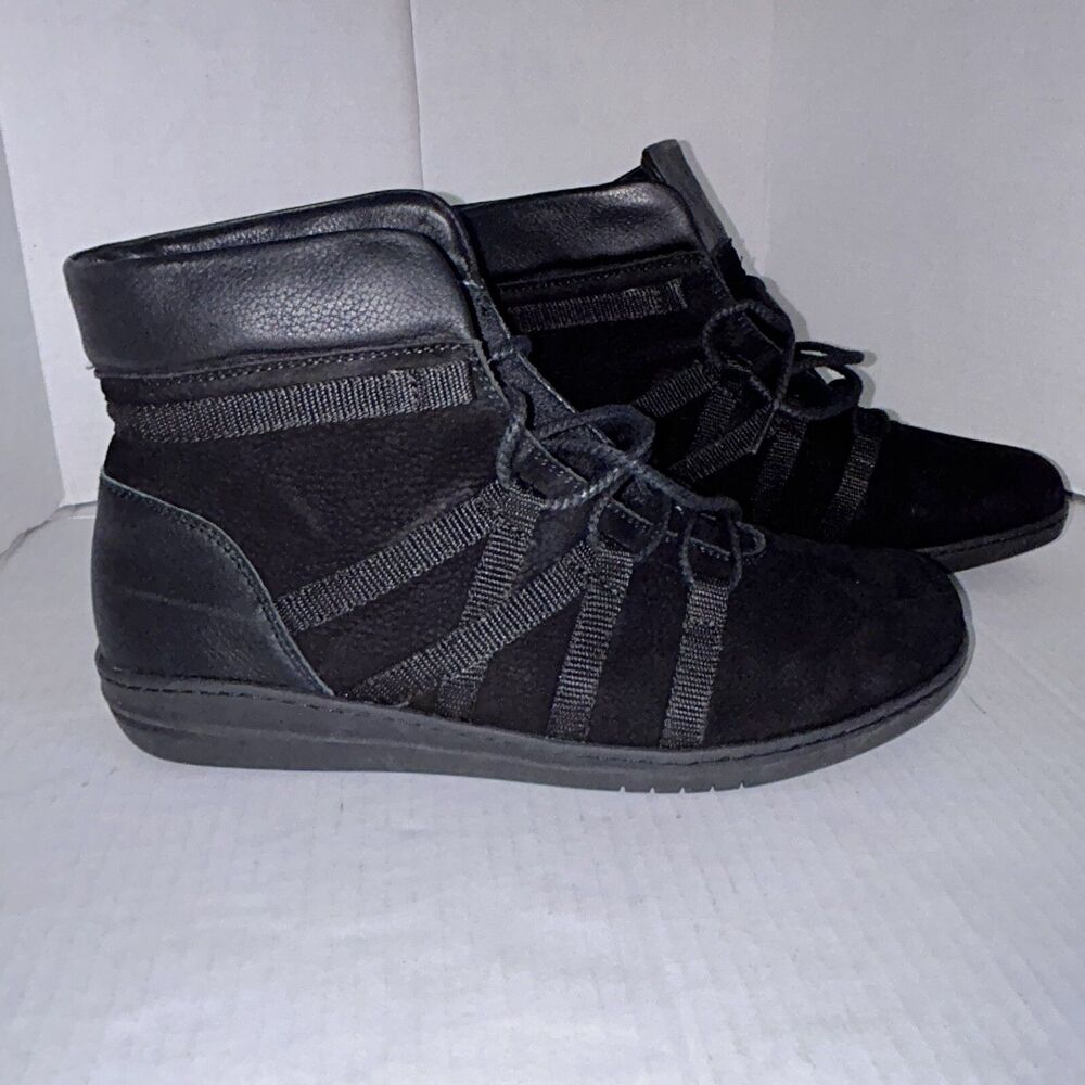 Hartjes XS unisex size mens 6.5 black suede hightop shoes Read size